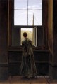 Woman At A Window Romantic Caspar David Friedrich